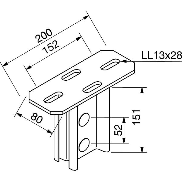 Niedax Kopfplatte für H-Stiel I80 16A4-A